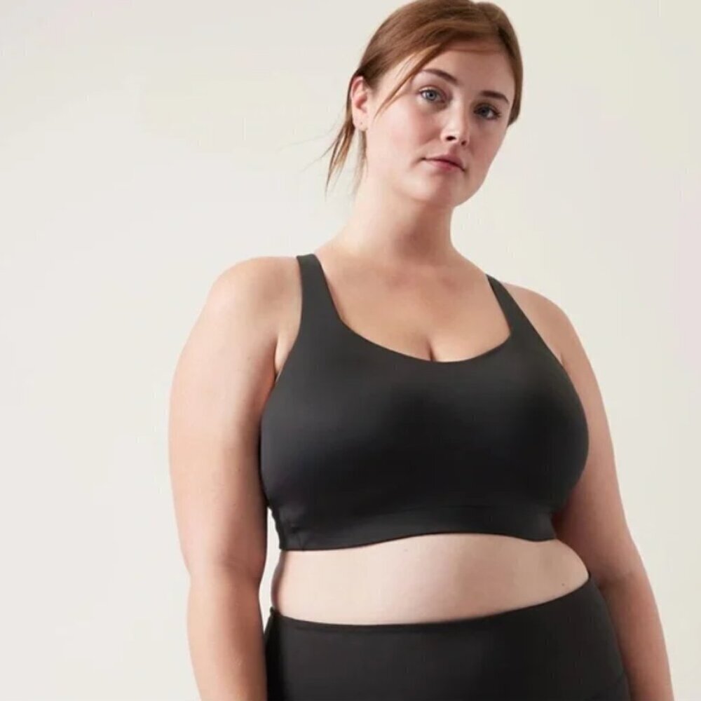 ATHLETA Advance Bra B-G Black High Impact Sports Bra Size 42B #405744 RT$69 NEW - Picture 2 of 10